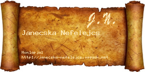 Janecska Nefelejcs névjegykártya